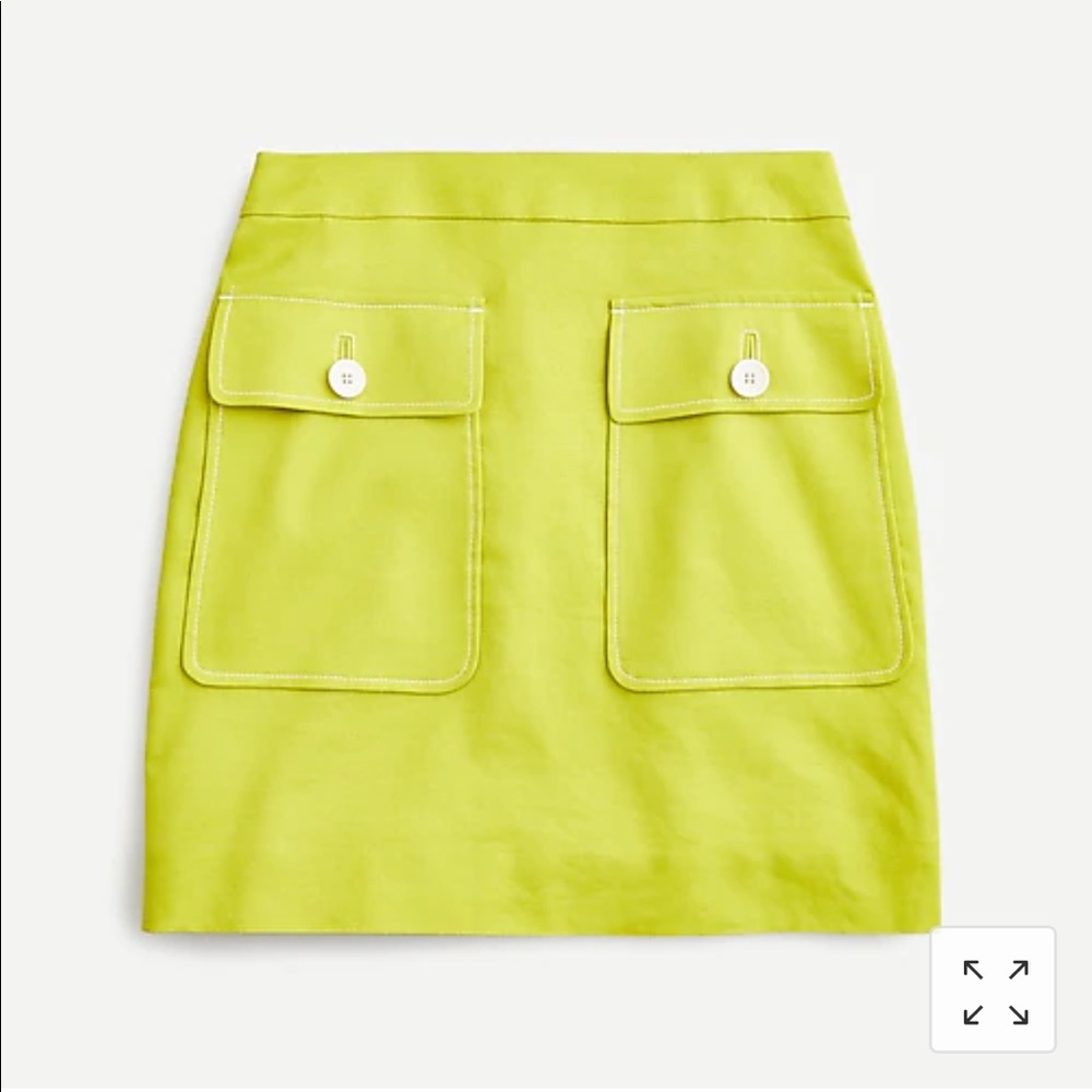J Crew Patch Pocket Linen Skirt
